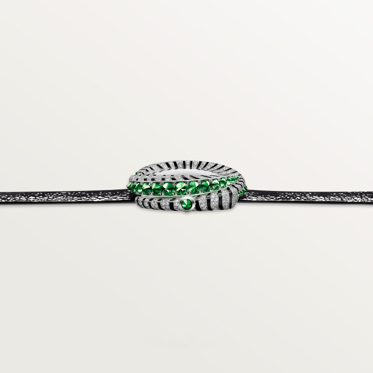 动物高级珠宝腕表  18K镀铑白金 石英