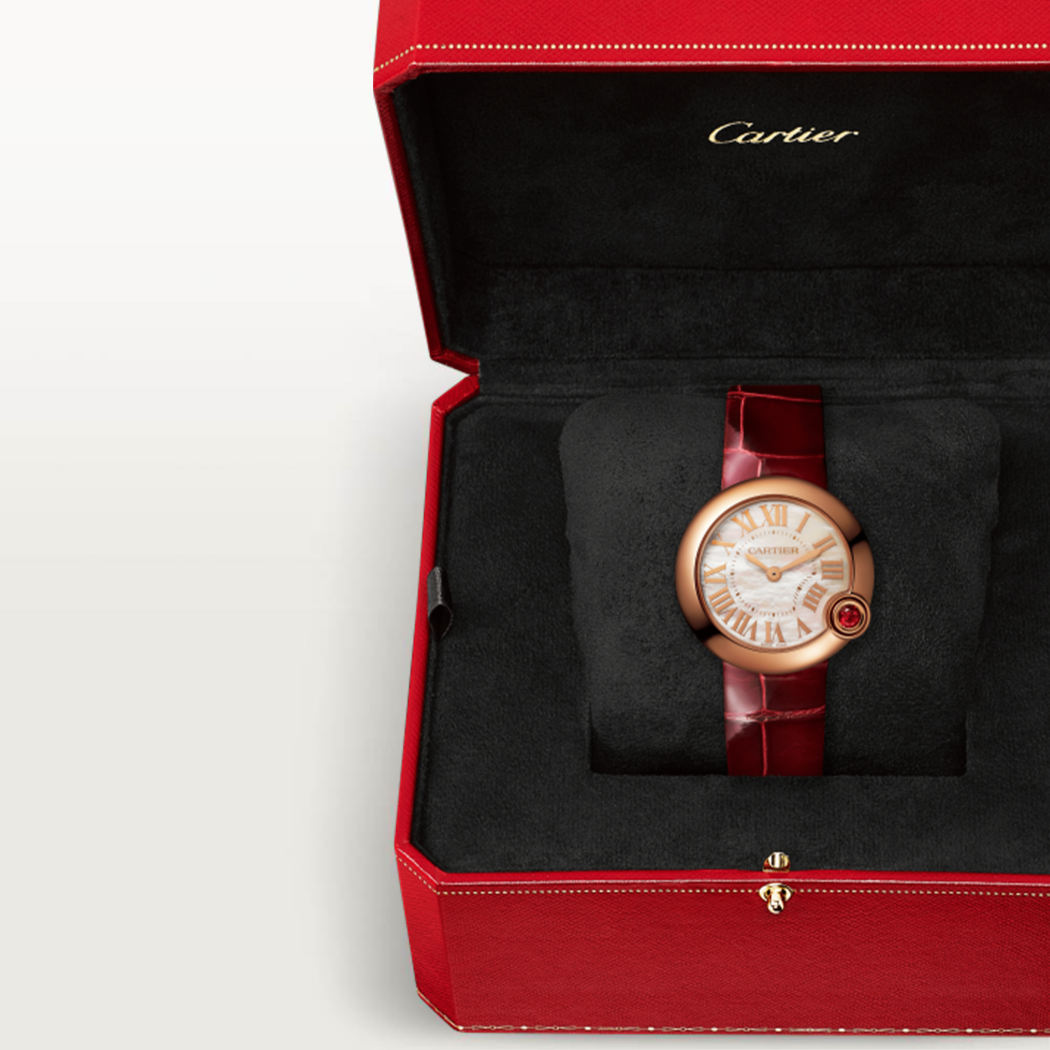 Ballon Blanc de Cartier腕表 30毫米 18K玫瑰金 石英