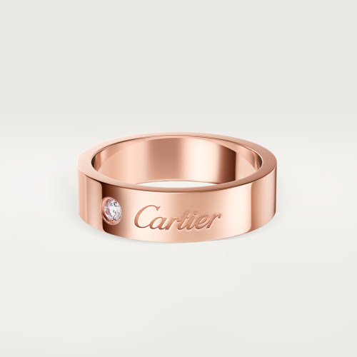C de Cartier戒指，宽5毫米，镶嵌1颗钻石
