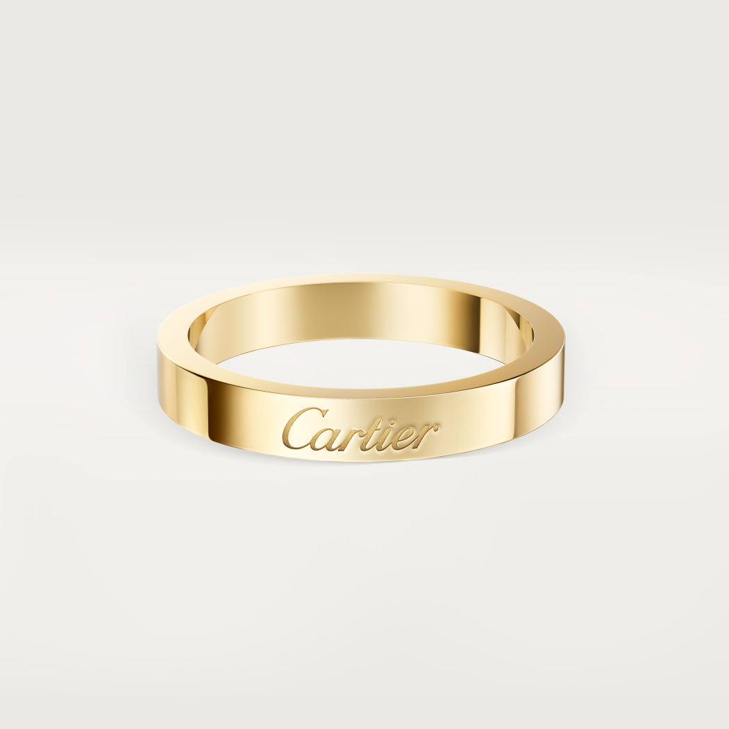 C de Cartier戒指，宽3毫米 18K黄金