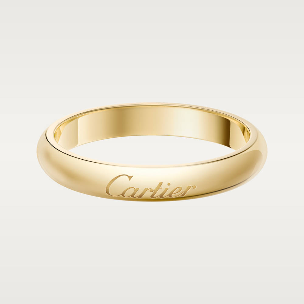 C de Cartier戒指，宽3毫米 18K黄金