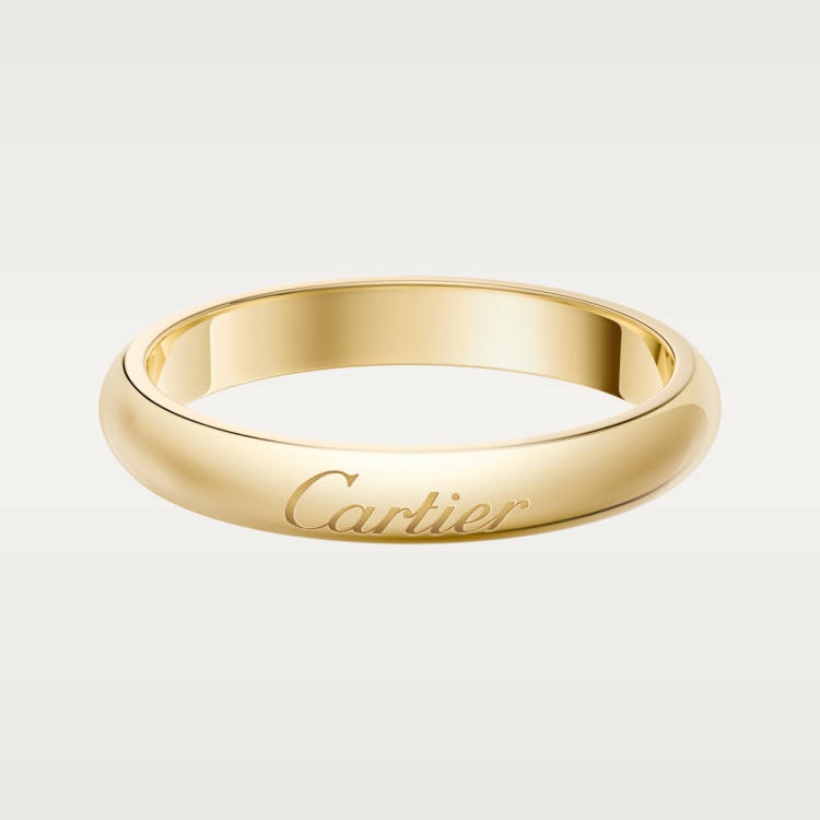 C de Cartier戒指，宽3毫米 18K黄金