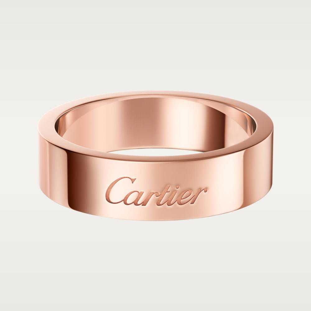 C de Cartier戒指，宽5毫米 18K玫瑰金