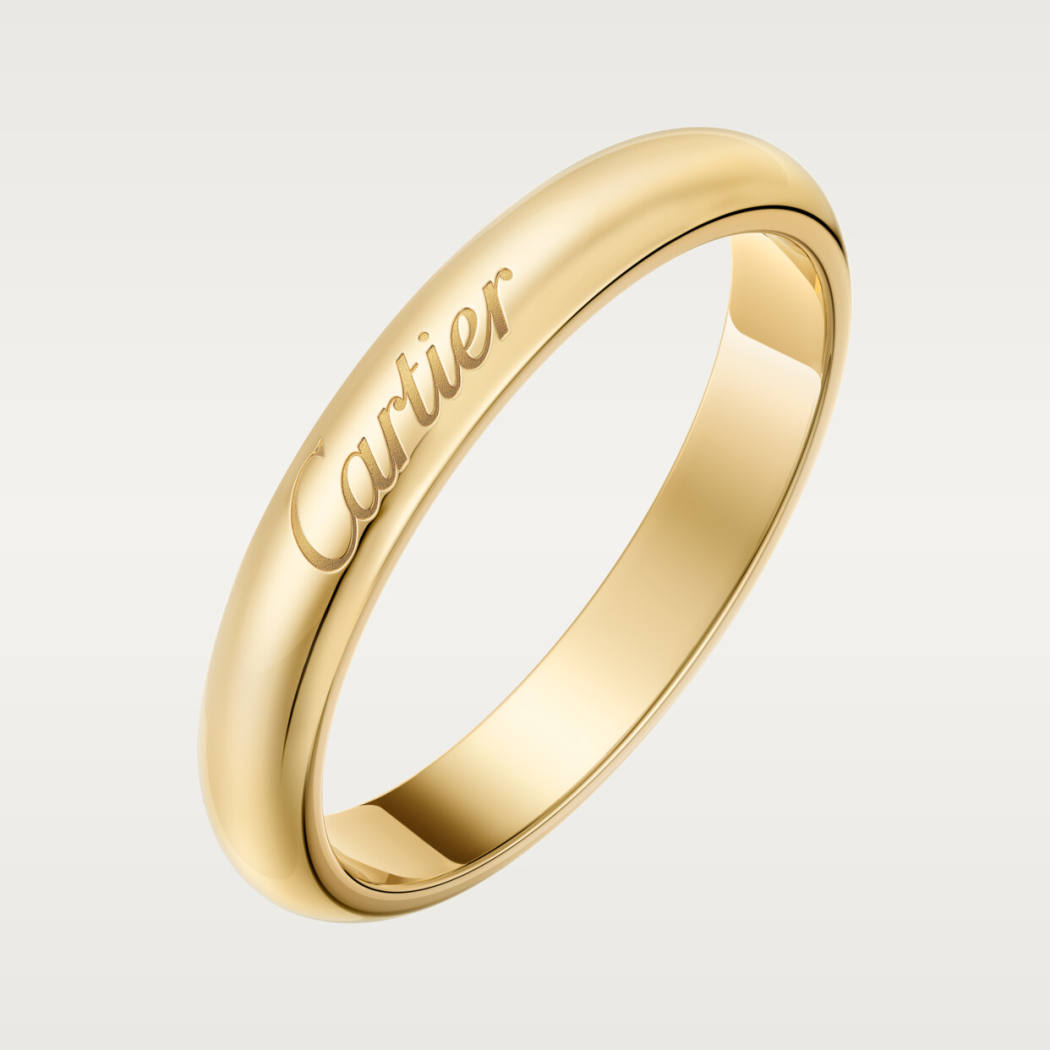 C de Cartier戒指，宽3毫米 18K黄金