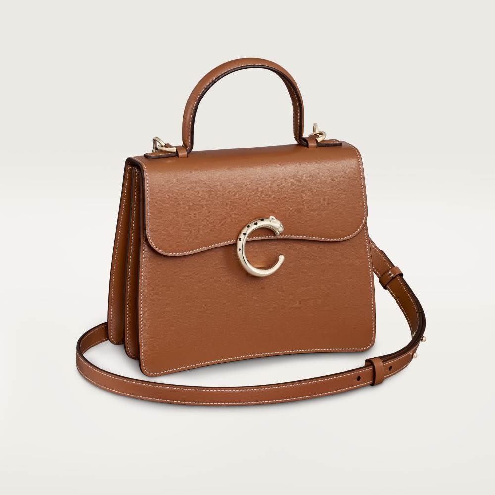 Panthère C系列小号款手袋 淡褐色 小牛皮