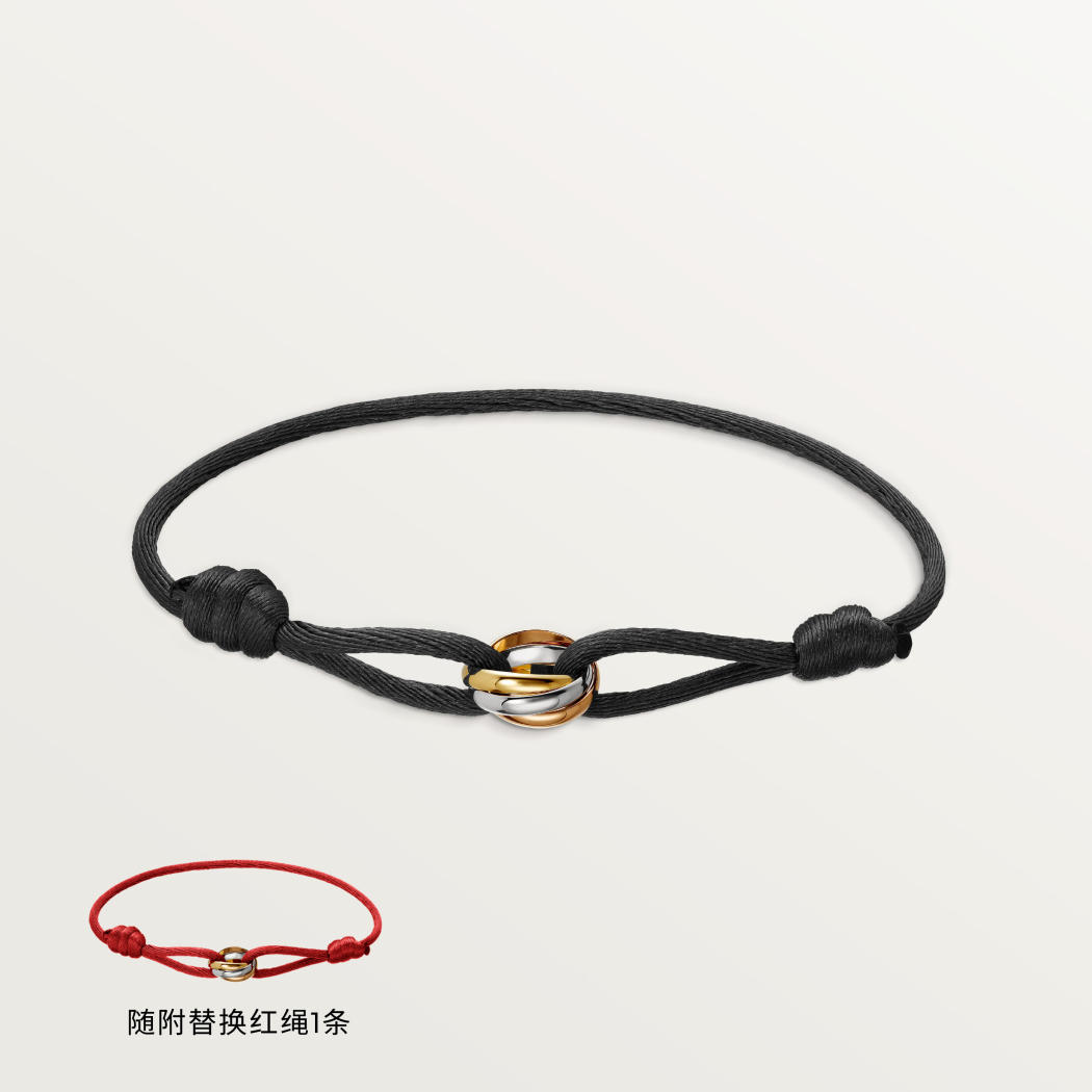 Trinity手镯 18K白金，18K黄金，18K玫瑰金